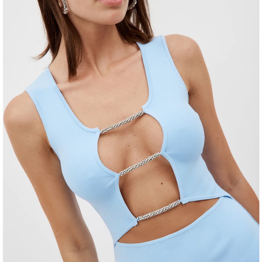 Christopher Esber Light Blue Cut-Out Dress - Picture 4 of 6